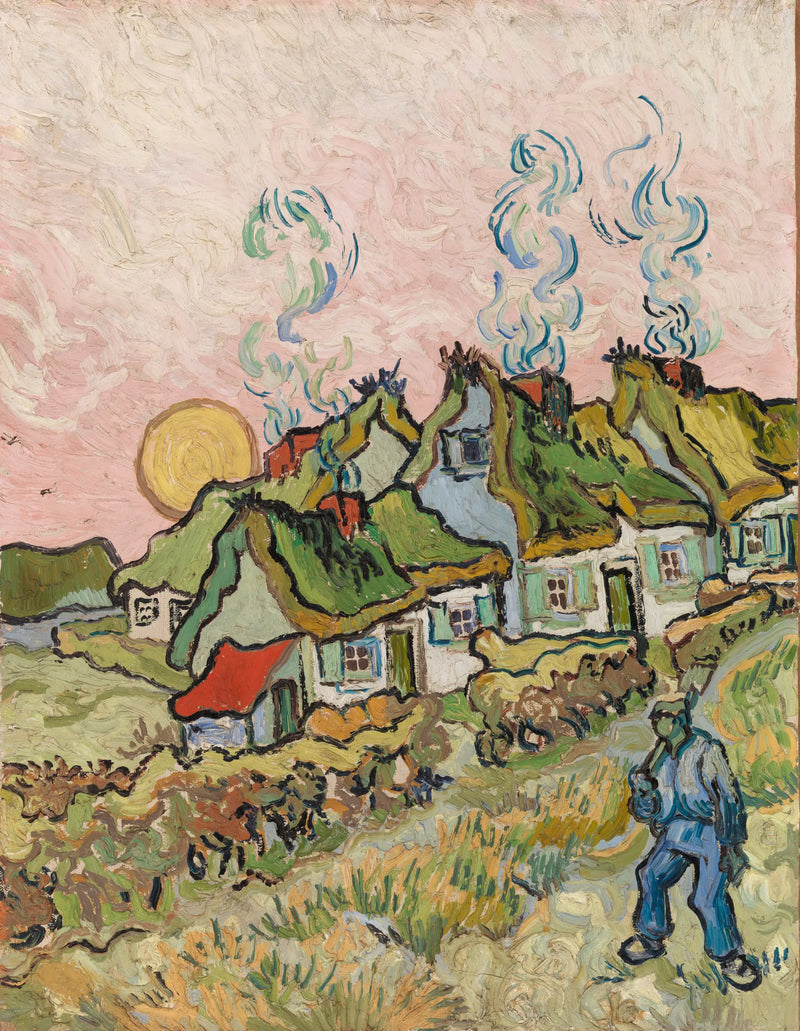Chaumières au soleil - Vincent van Gogh