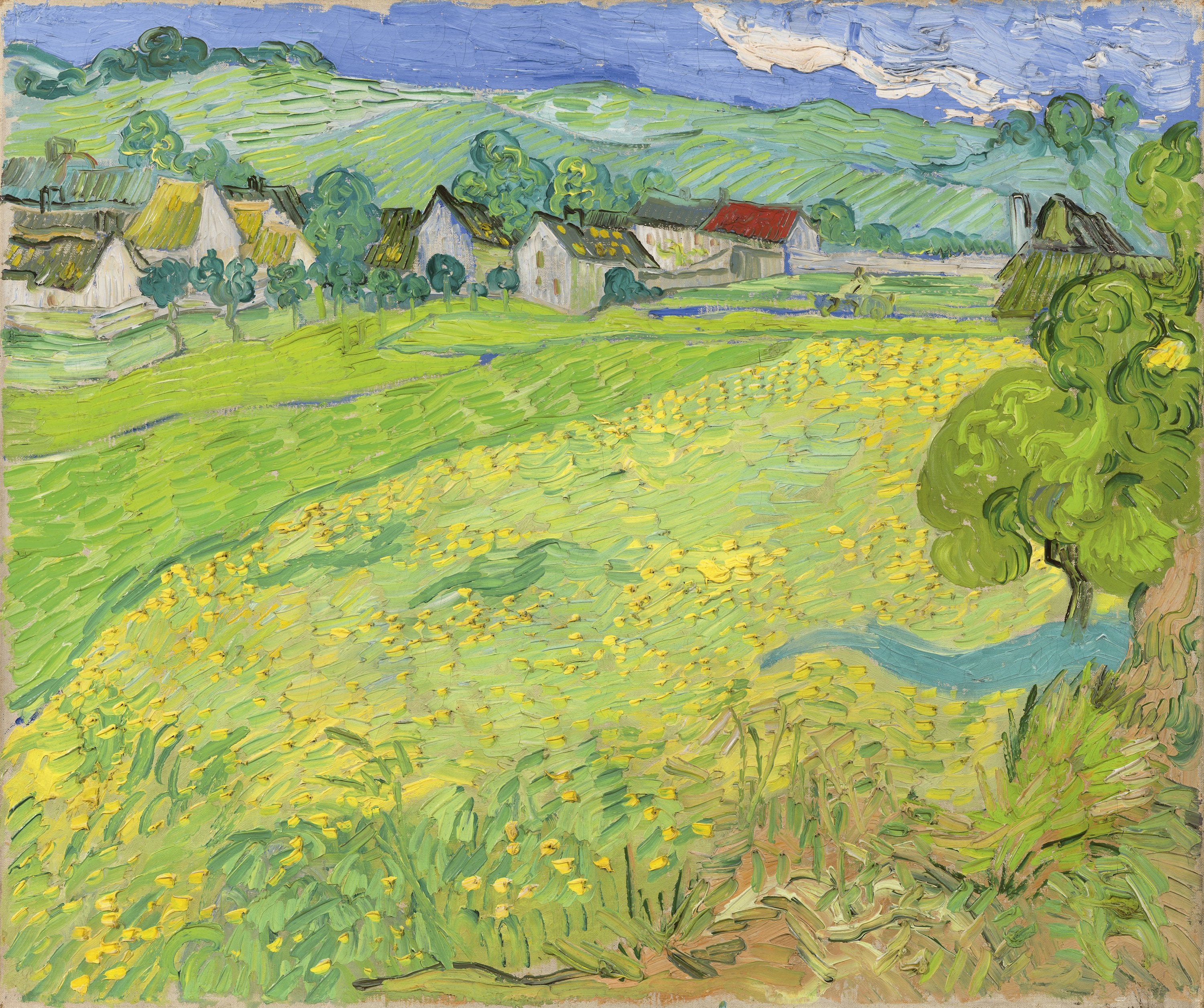 Reproduction du tableau « Les Vessenots à Auvers - Vincent van Gogh » par Alpha Reproduction en peinture à l’huile