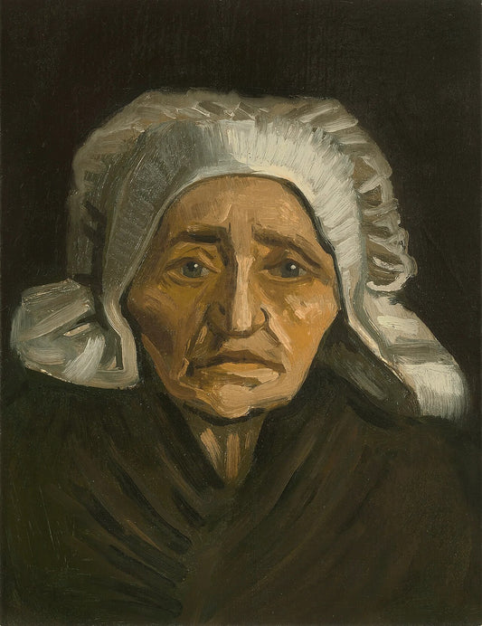 👵 Tête de paysanne à la coiffe blanche – Vincent van Gogh (1884)