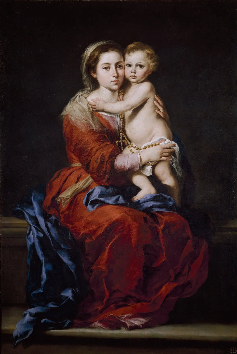 Vierge à l'Enfant avec un chapelet - Bartolomé Esteban Murillo