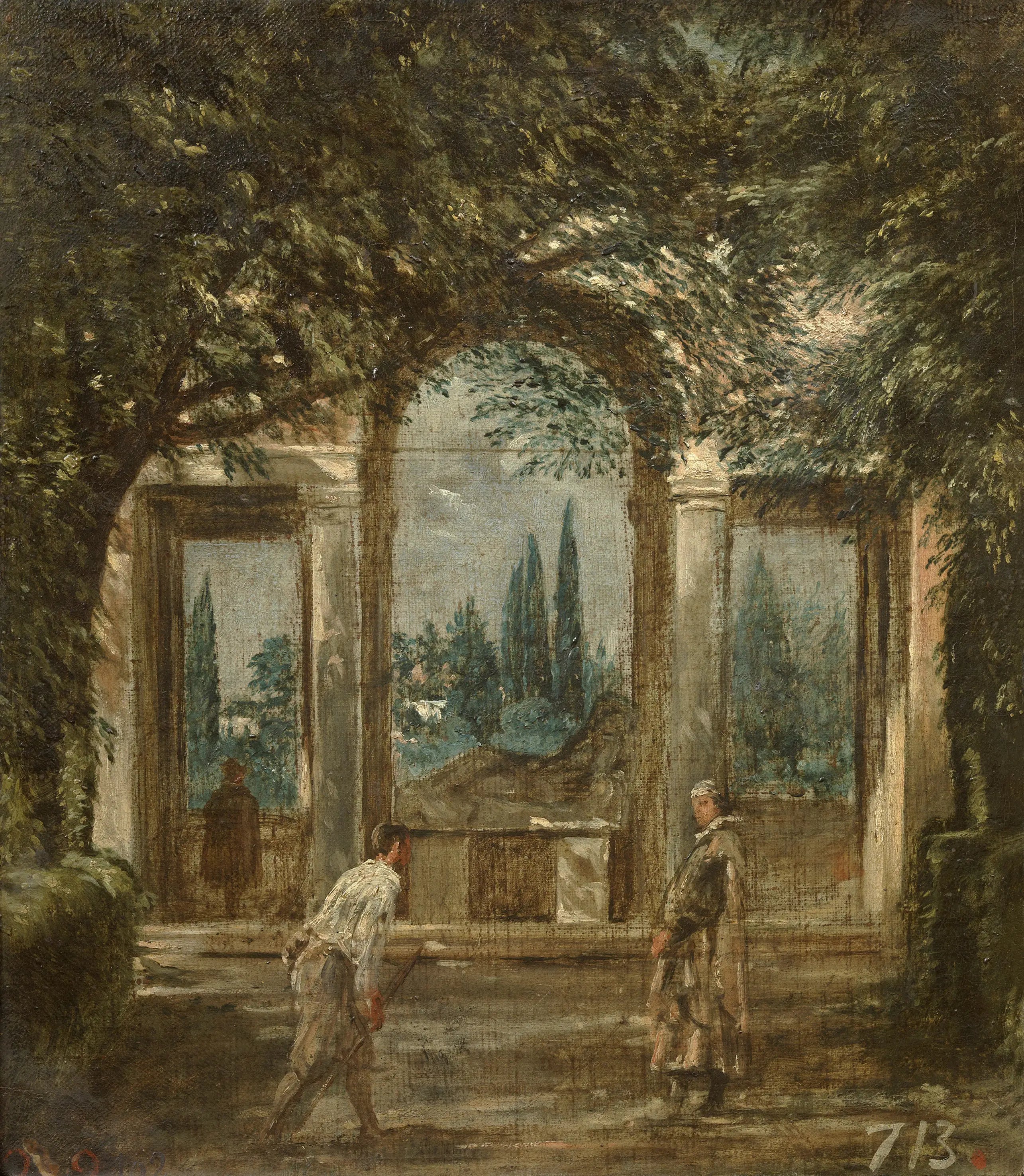 Vue du jardin de la villa Médicis à Rome - Diego Velázquez - Alpha Reproduction