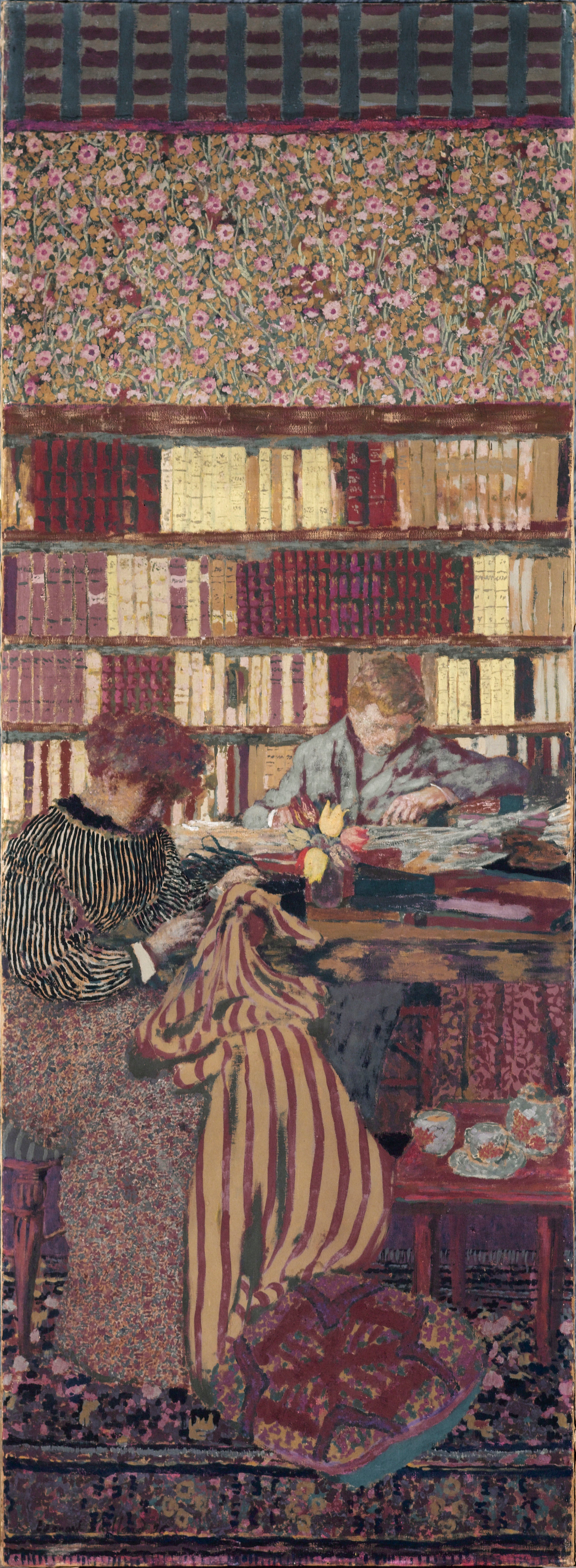 Personnages dans un intérieur. Le travail - Édouard Vuillard