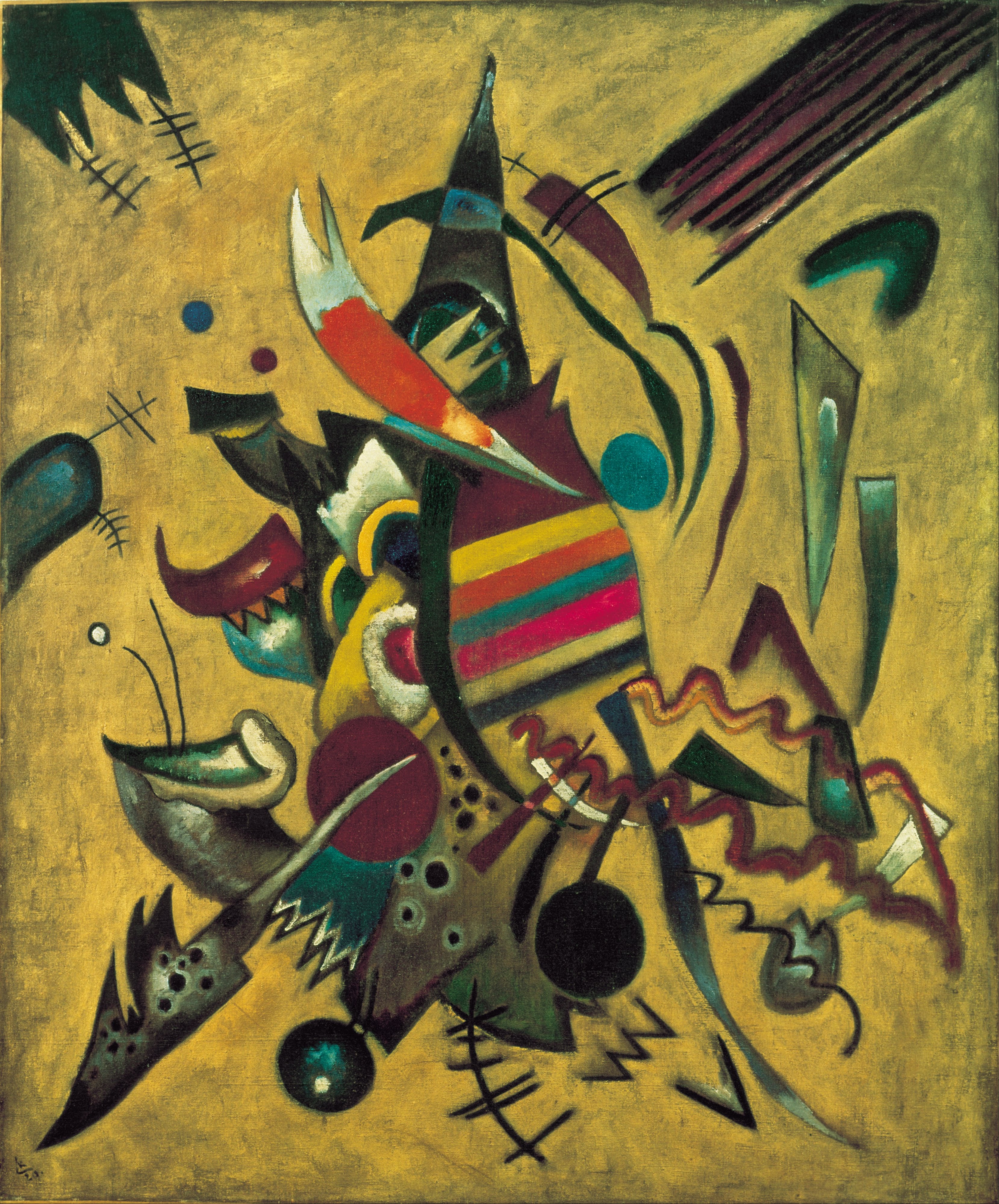 Reproduction du tableau « Points - Vassily Kandinsky » par Alpha Reproduction en peinture à l’huile