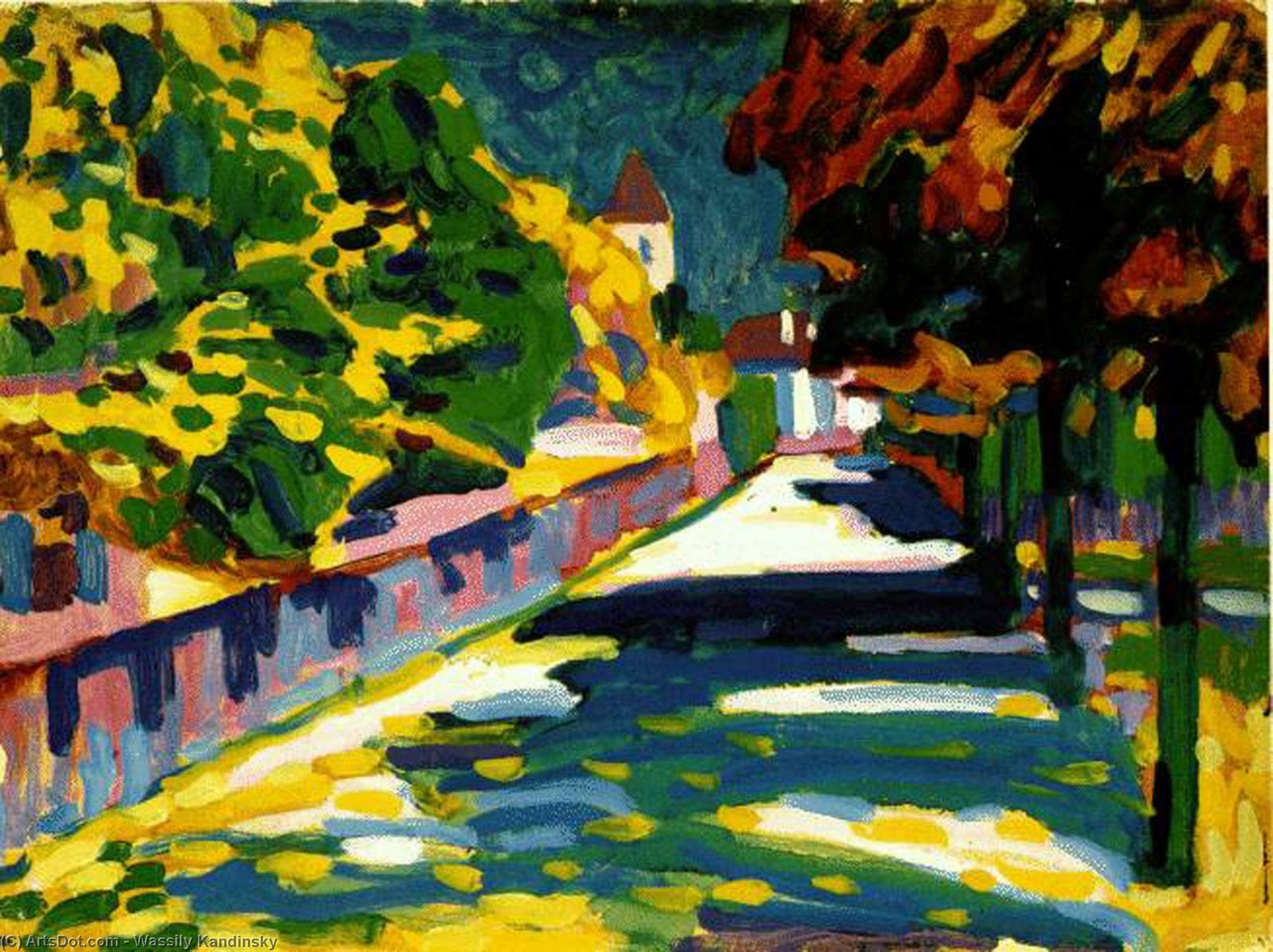 Reproduction du tableau « Automne en Bavière - Vassily Kandinsky » par Alpha Reproduction en peinture à l’huile