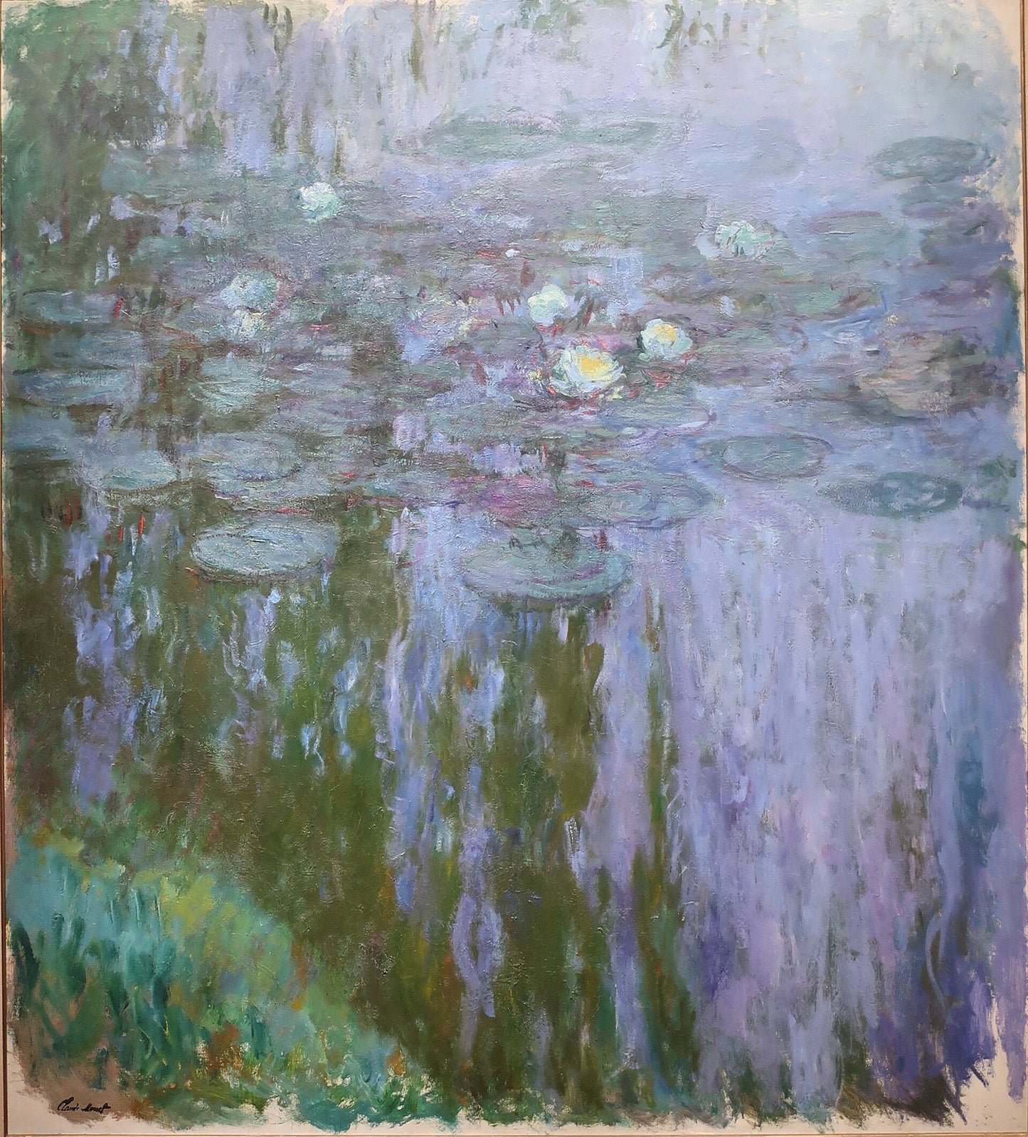 🌿 Nymphéas – Reflets Verts et Mauves
