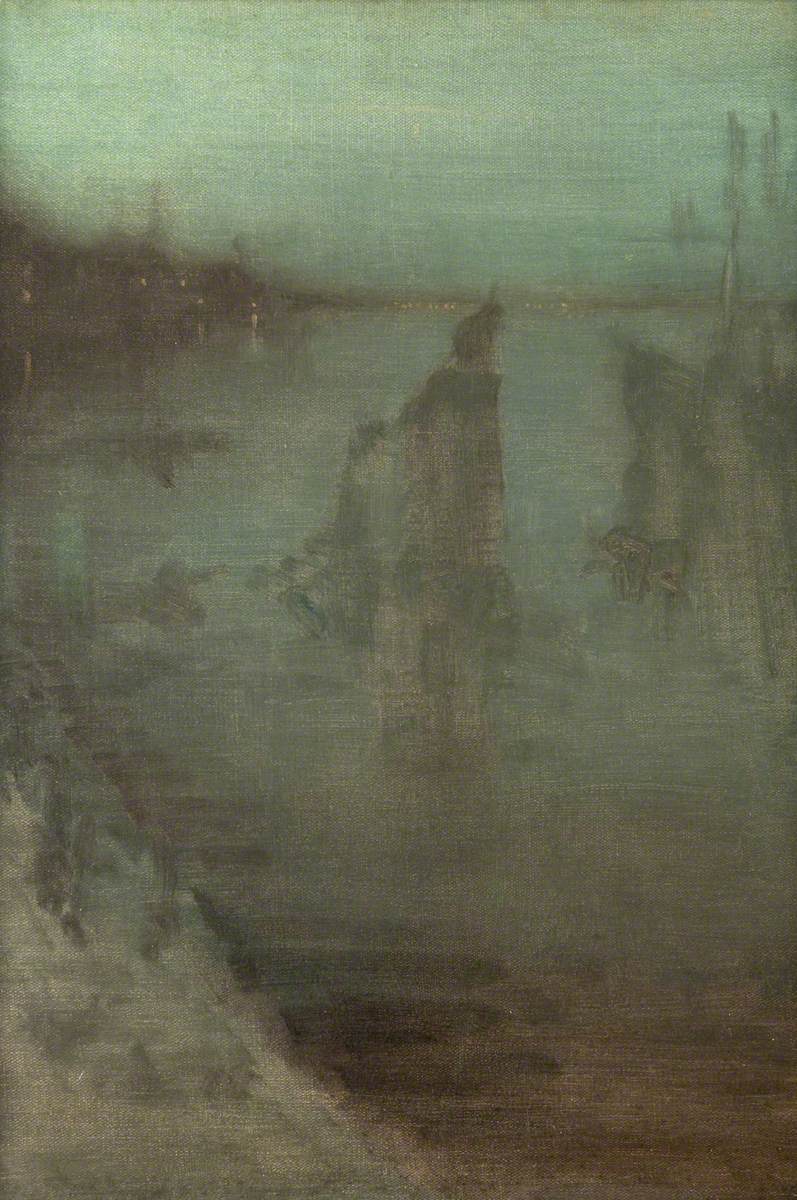 Reproduction du tableau « Nocturne - James Abbott McNeill Whistler » par Alpha Reproduction en peinture à l’huile