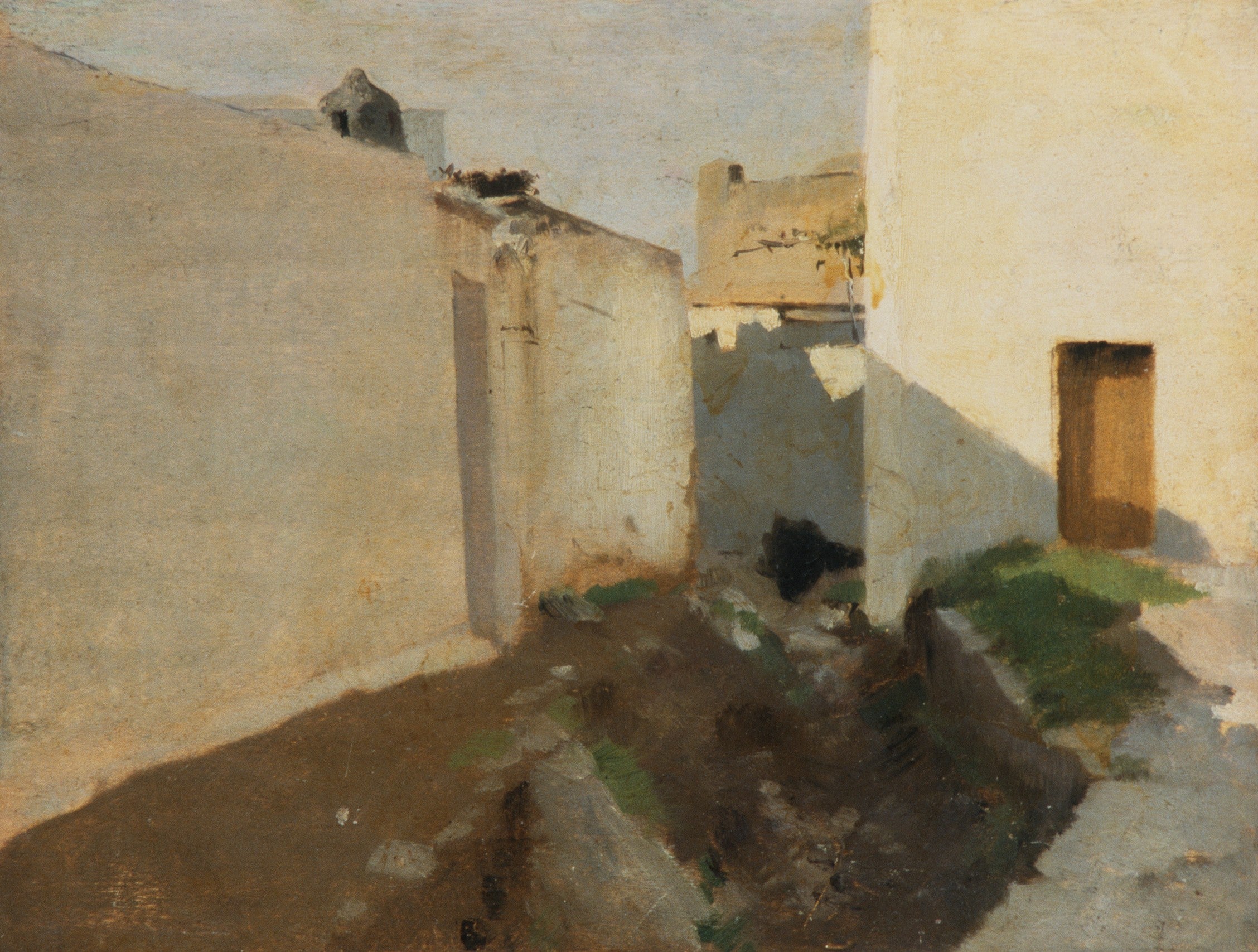 Reproduction du tableau « Murs blancs au soleil, Maroc - John Singer Sargent » par Alpha Reproduction en peinture à l’huile