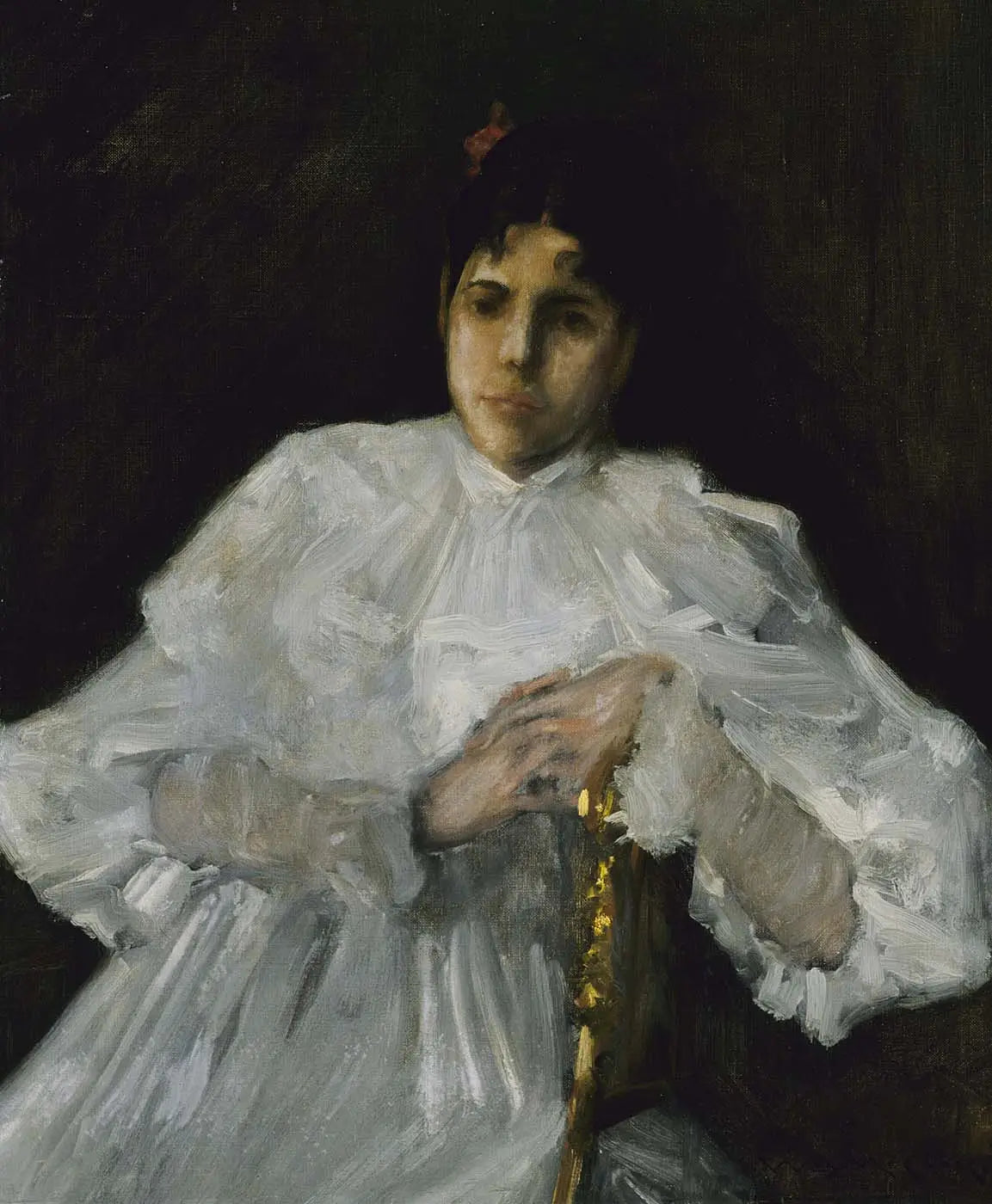 Fille en blanc - William Merritt Chase - Alpha Reproduction
