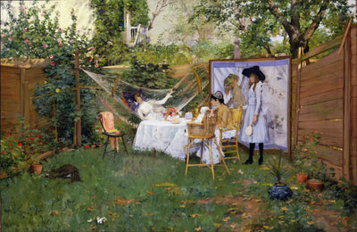 Petit-déjeuner en plein air - William Merritt Chase - Alpha Reproduction