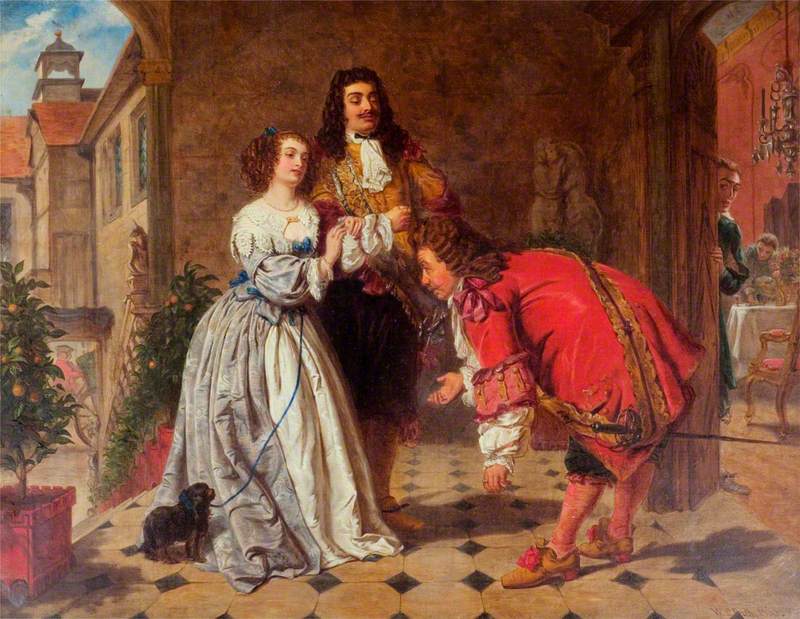 Monsieur Jourdain recevant ses invités (extrait du Bourgeois Gentilhomme de Molière) - William Powell Frith