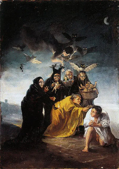 Reproduction du tableau « L'incantation - Francisco de Goya » par Alpha Reproduction en peinture à l’huile