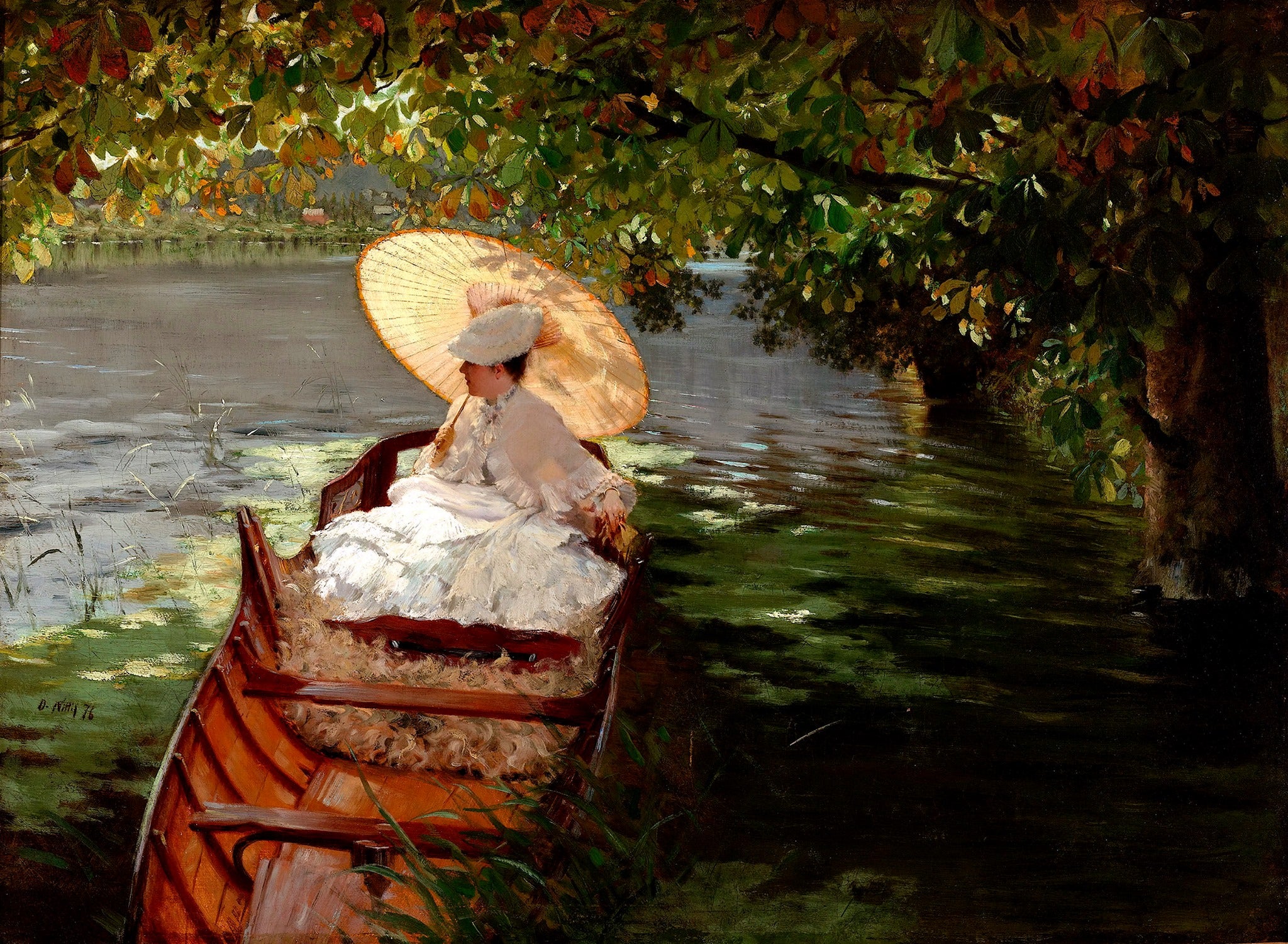 Femme dans une barque - Giuseppe De Nittis