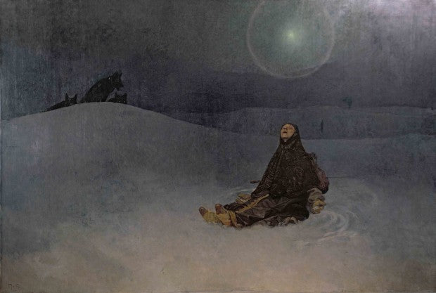 Femme dans le désert - Alphonse Mucha