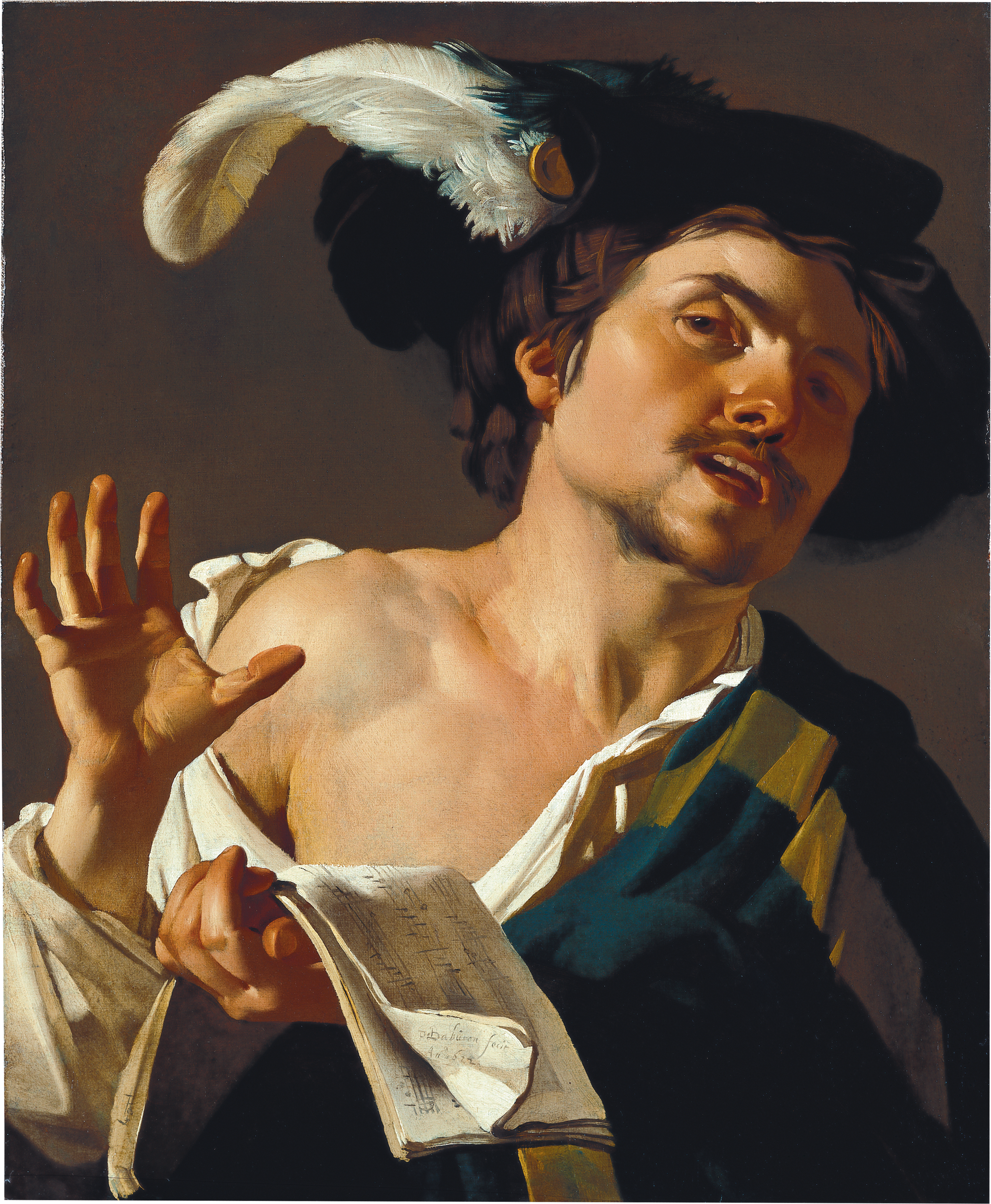 Jeune homme qui chante - Dirck van Baburen