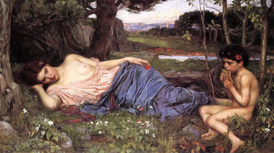 À l'écoute de mes douces tuyauteries - John William Waterhouse
