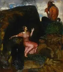 À la source (nymphe écoutant) - Franz Von Stuck