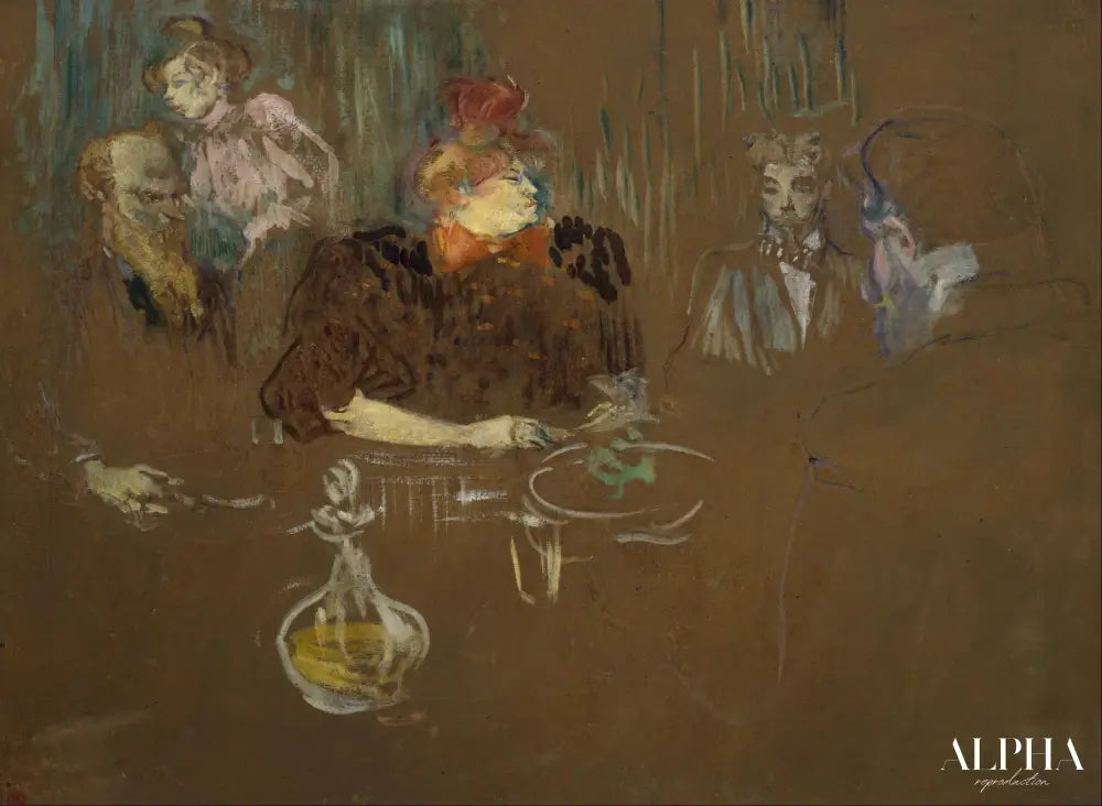 A la table de Monsieur et Madame Natanson - Toulouse Lautrec - Reproductions de tableaux et peintures haut de gamme