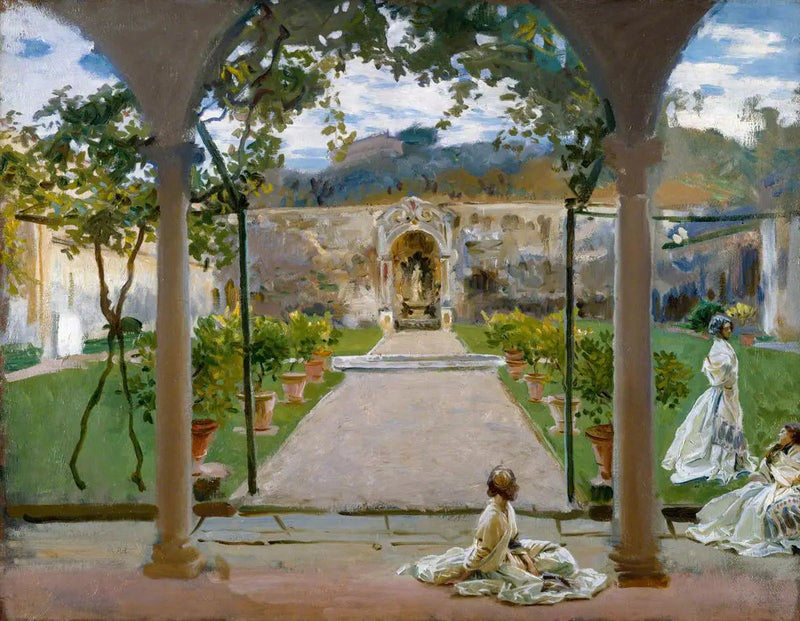 À Torre Galli : Dames dans un jardin - John Singer Sargent