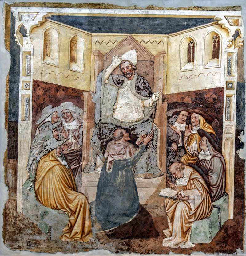 Abdication du pape (Histoires de sainte Ursule) - Tomaso da Modena