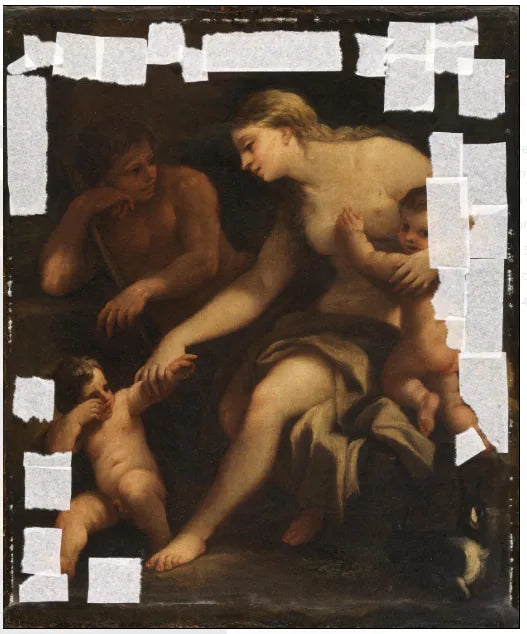 Adam et Ève, avec Caïn et Abel - Luca Giordano