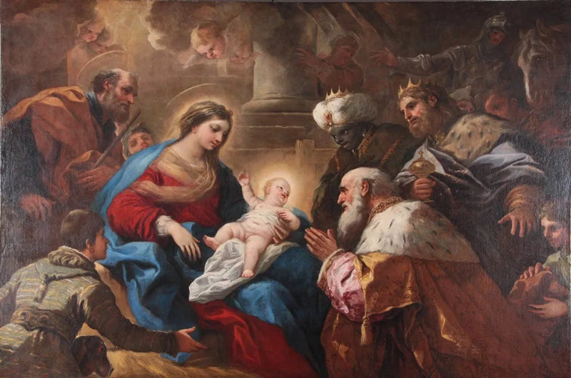 Adoración de los Reyes Magos - Luca Giordano