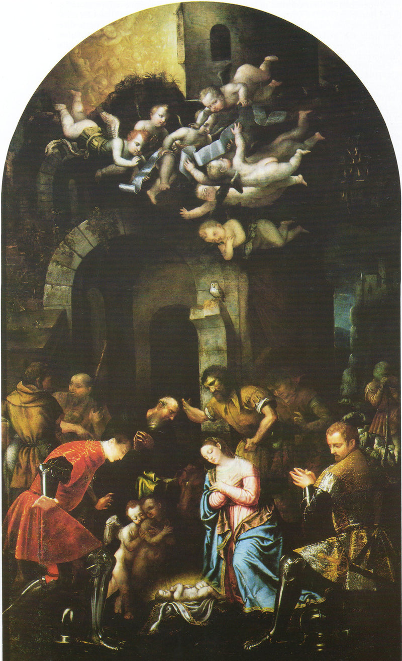 Adoration des bergers avec le Nazario Saints et Celso - Alessandro Bonvicino