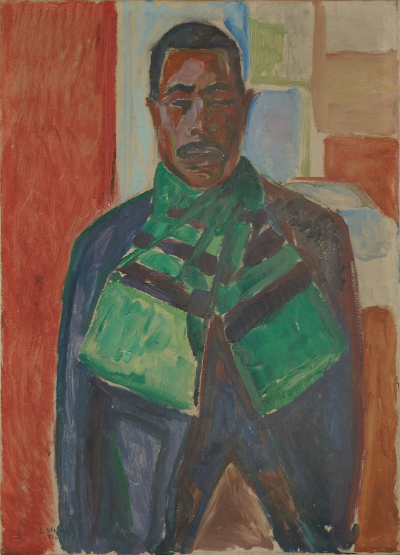 Africain au foulard vert - Edvard Munch