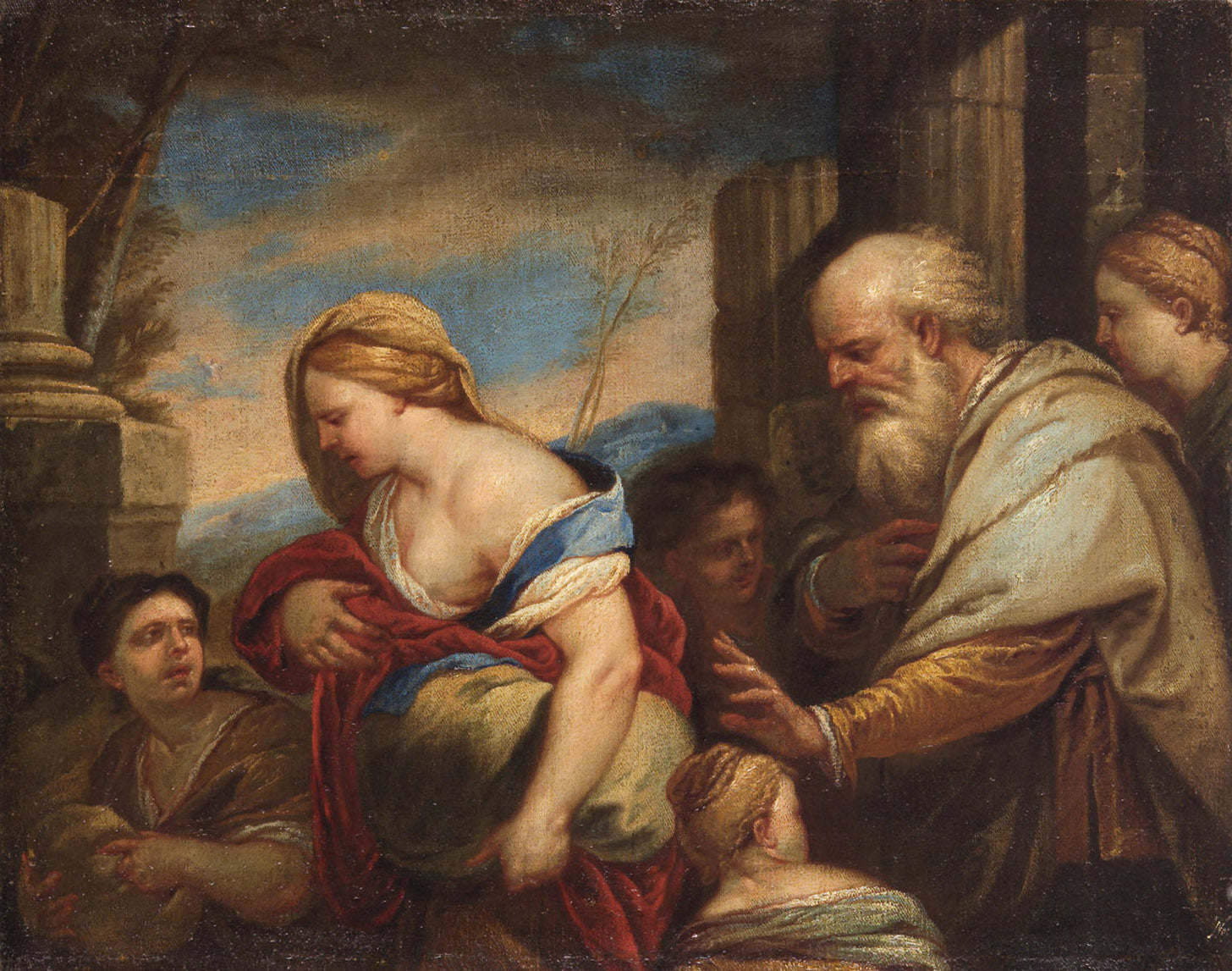 Agar chassée par Abraham - Luca Giordano