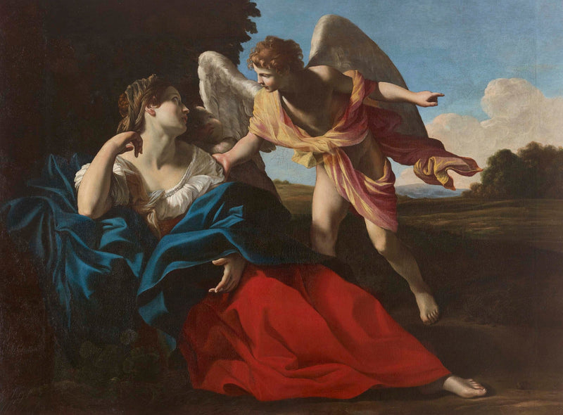 Agar secourue par l'ange dans le désert - Giovanni Lanfranco