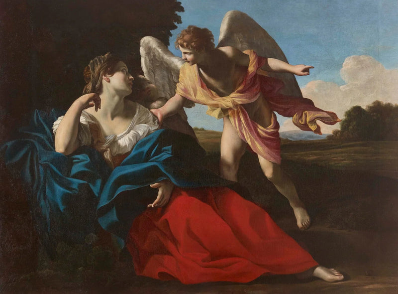 Agar secourue par l'ange dans le désert - Giovanni Lanfranco