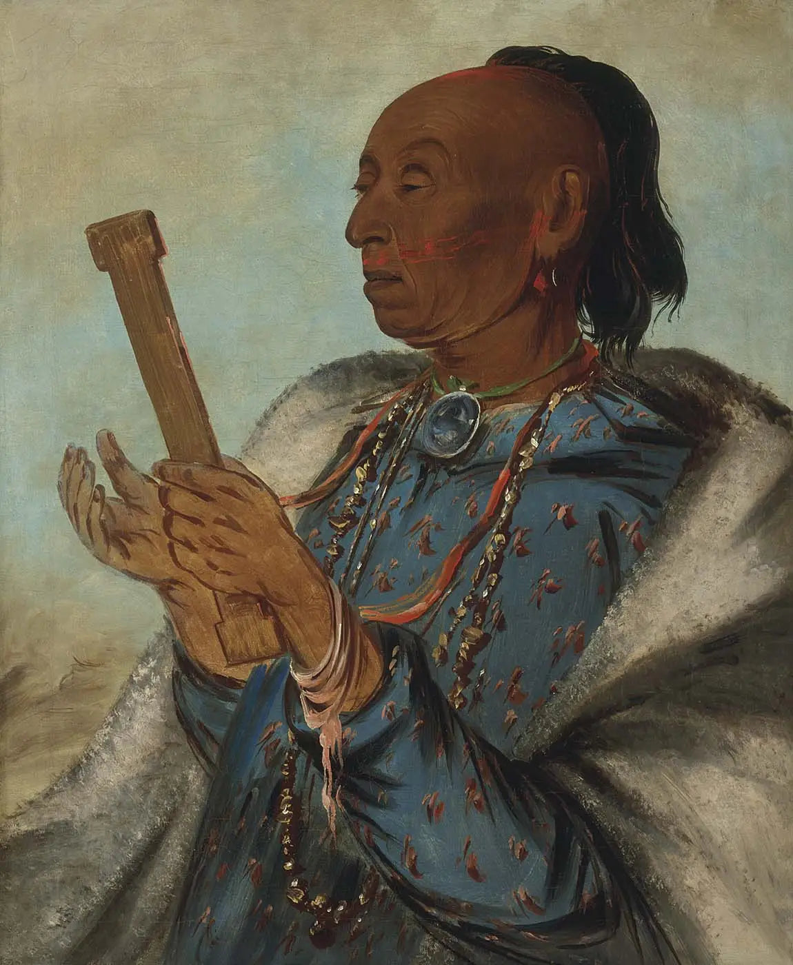 Ah-tón-we-tuck le dindon répétant sa prière - George Catlin - Alpha Reproduction