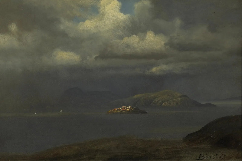 Alcatraz, baie de San Francisco - Albert Bierstadt