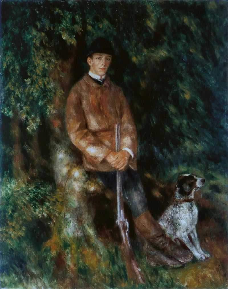 Portrait d’Alfred Bérard avec son chien, 1881 – Renoir