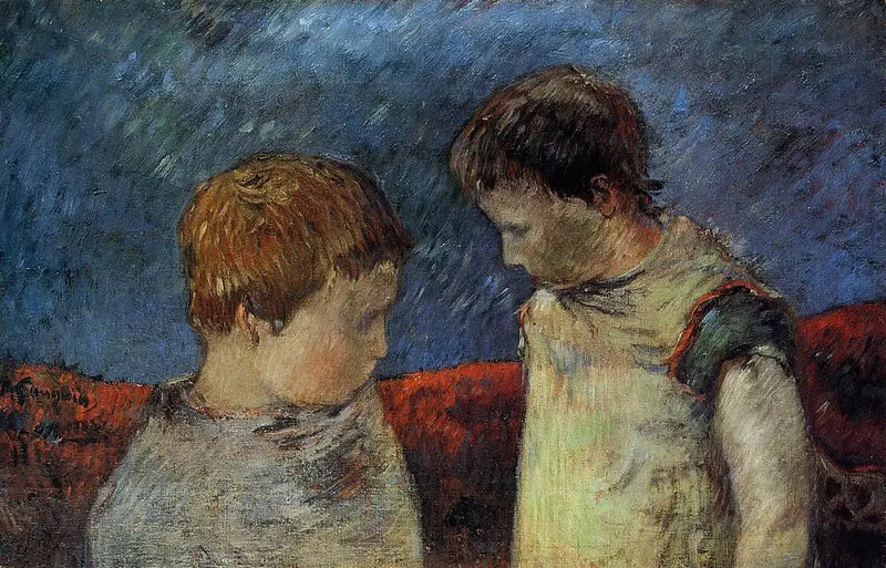 Aline Gauguin et l'un de ses frères - Paul Gauguin
