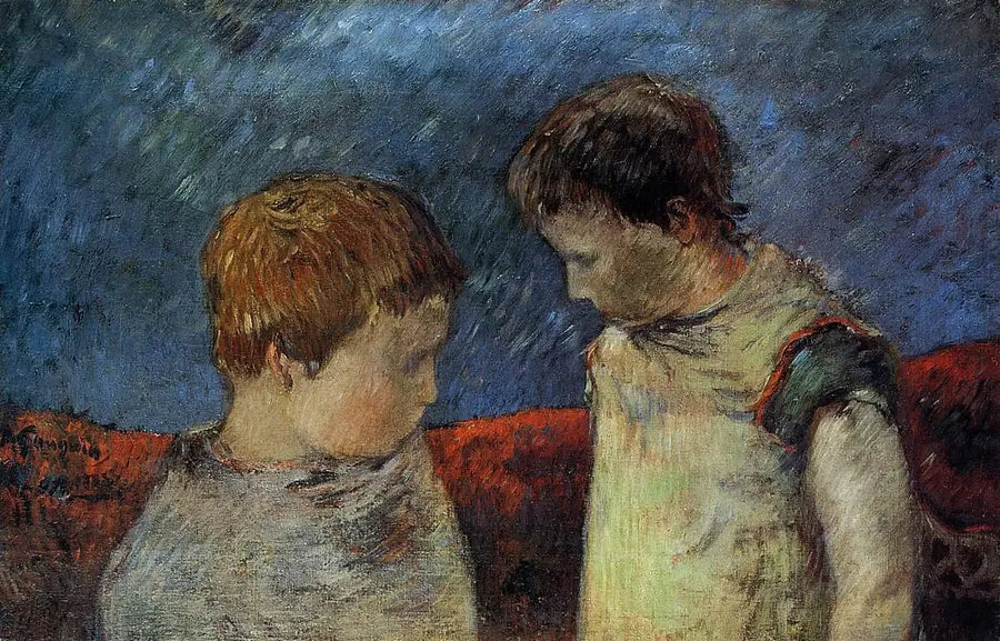 Aline Gauguin et l'un de ses frères - Paul Gauguin
