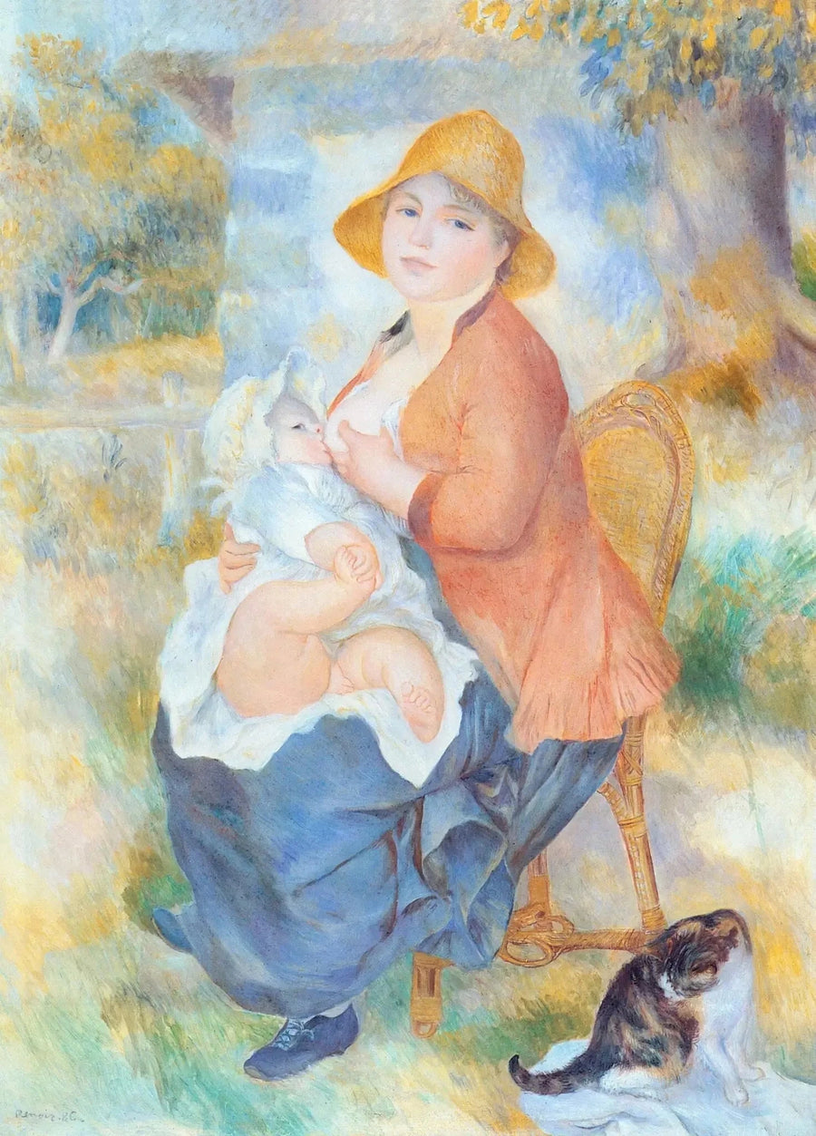 Aline Renoir allaitant son fils Pierre, 1915 – Renoir