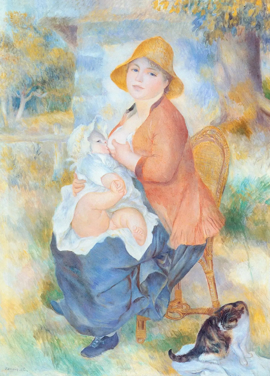 Aline Renoir allaitant son fils Pierre - Pierre-Auguste Renoir