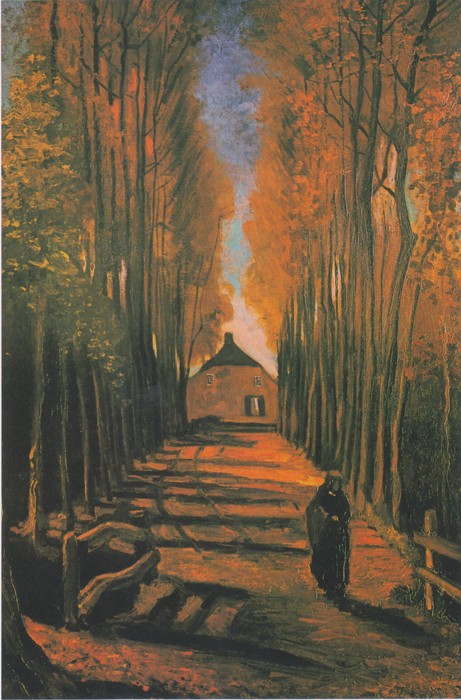 Allée de peupliers en automne, F122 – Van Gogh