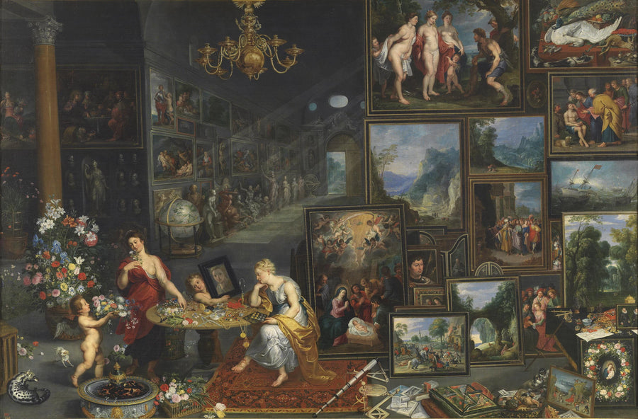 L'Allégorie de la vue et de l'odorat - Jan Brueghel le Jeune|Sébastien Vrancx|Frans II Francken|Jan Brueghel l'Ancien|Hendrick van Balen