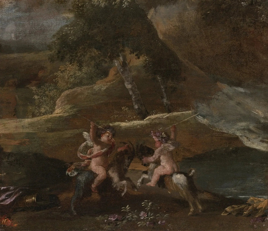 Amours chevauchant des boucs - Nicolas Poussin