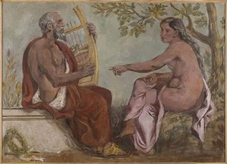 Anacréon et une jeune fille - Eugène Delacroix