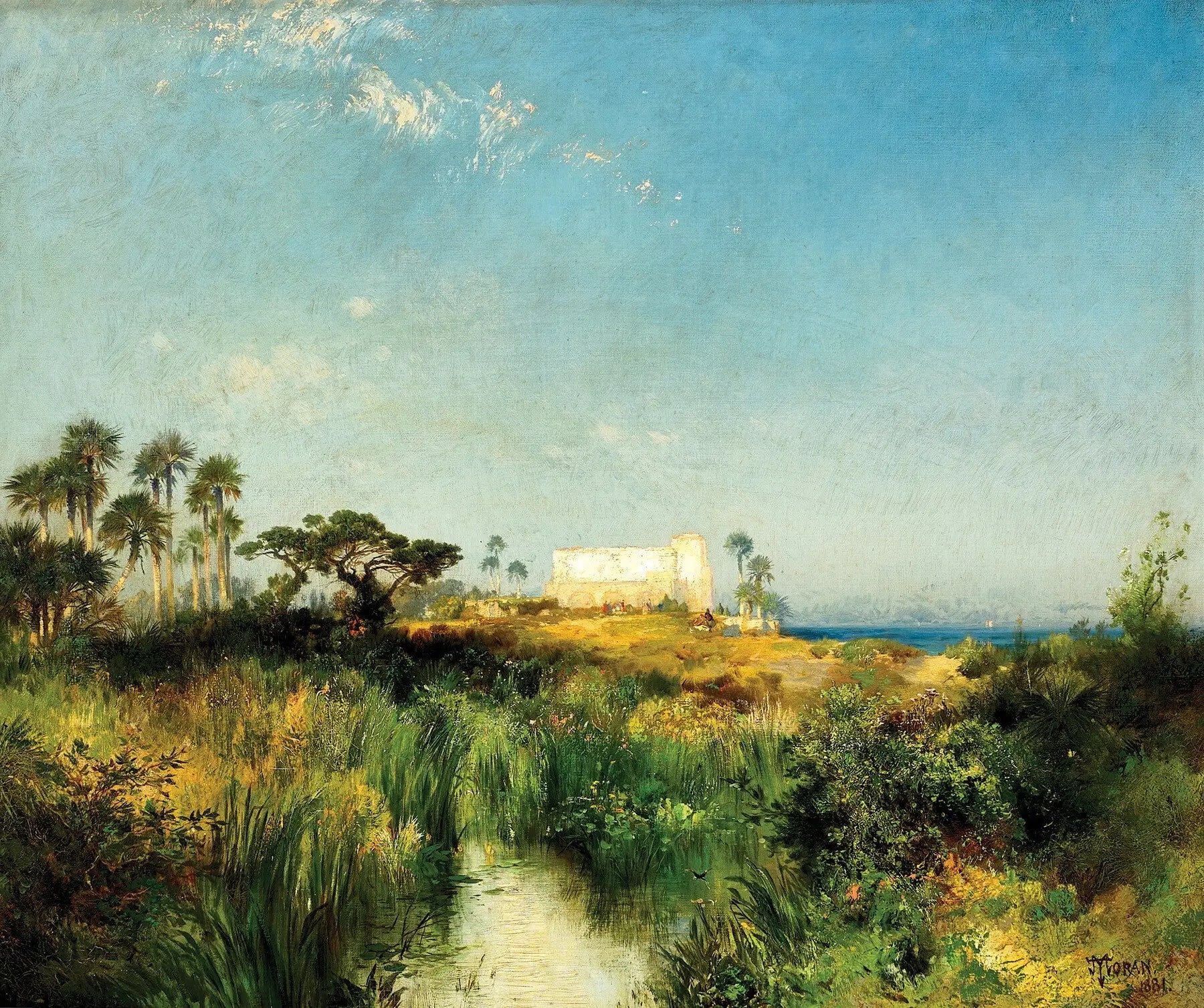 Ancienne tour de guet à Saint-Augustin - Thomas Moran - Alpha Reproduction