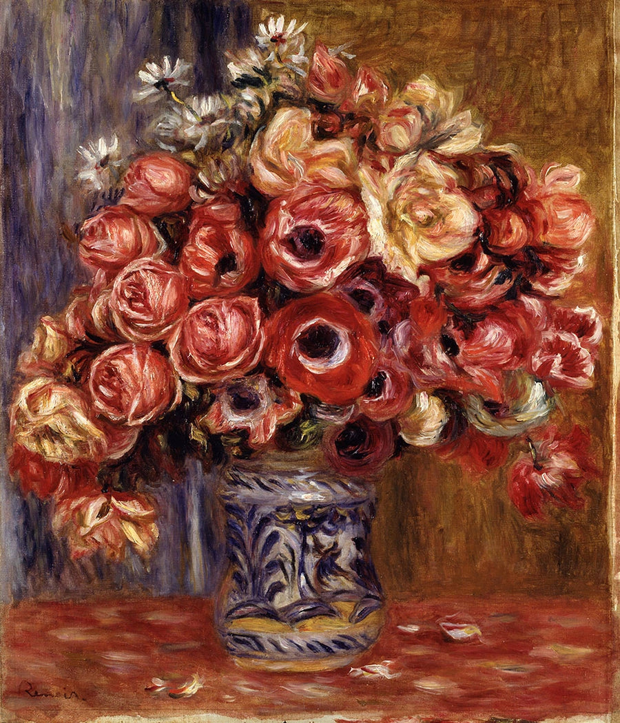 Anémones et roses, vers 1910 – Pierre-Auguste Renoir