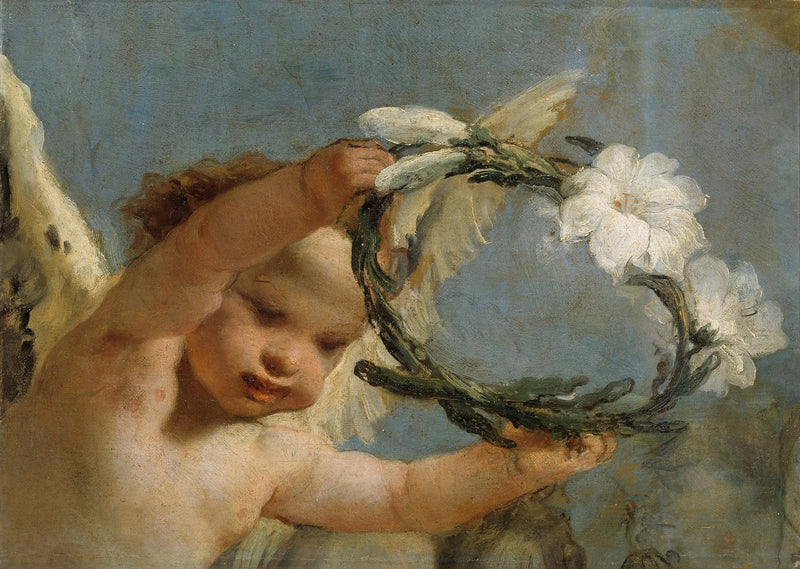 Ange avec une couronne de lys - Giovanni Battista Tiepolo