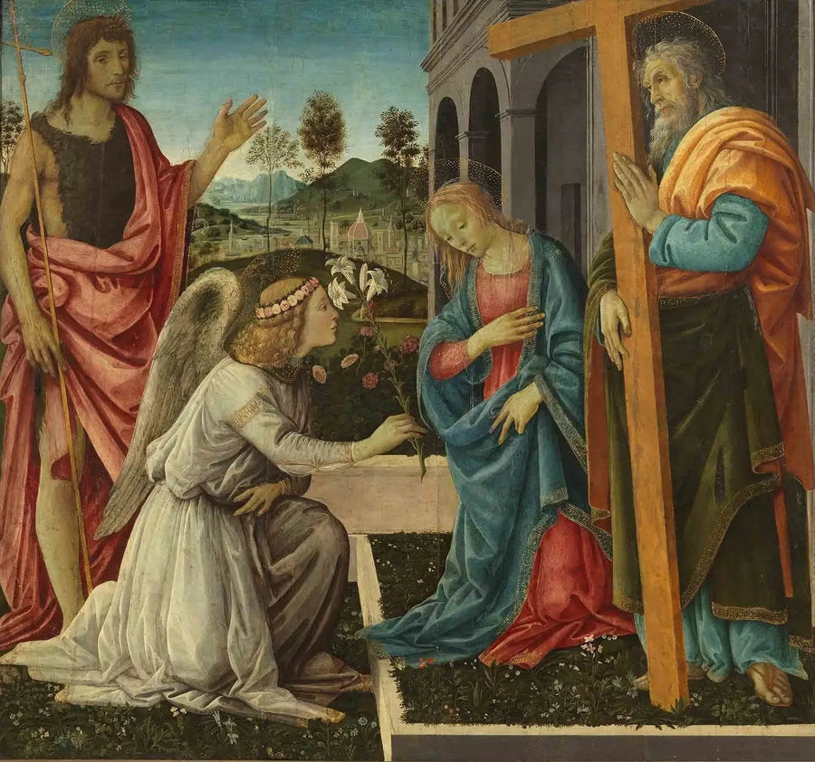 Annonciation avec Saintes - Filippino Lippi image 1 reproduction réalisée par Alpha Reproduction
