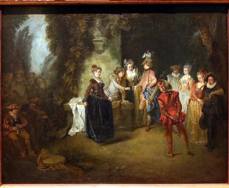 Amants au théâtre français - Antoine Watteau