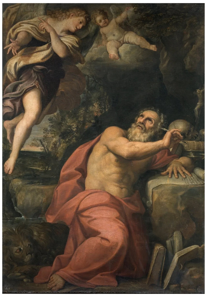 Aparición de los ángeles a San Jerónimo - Domenichino
