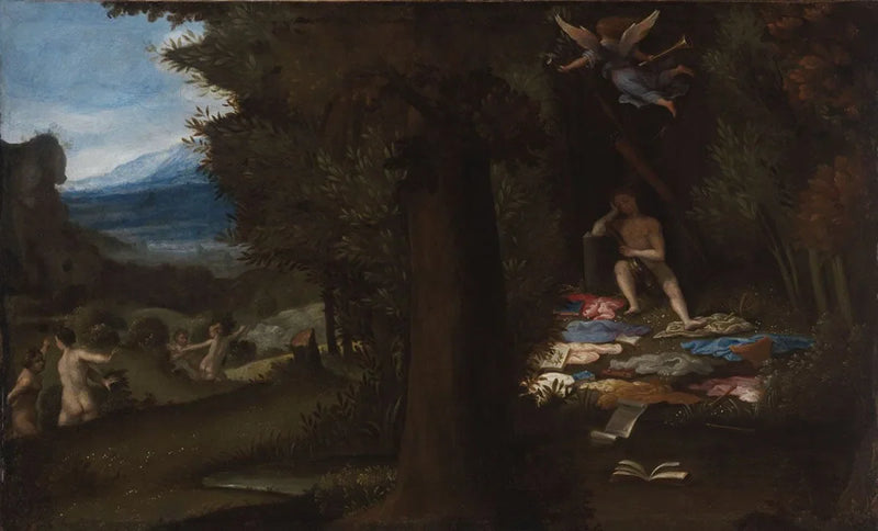 Apollon endormi et les Muses célèbres - Lorenzo Lotto