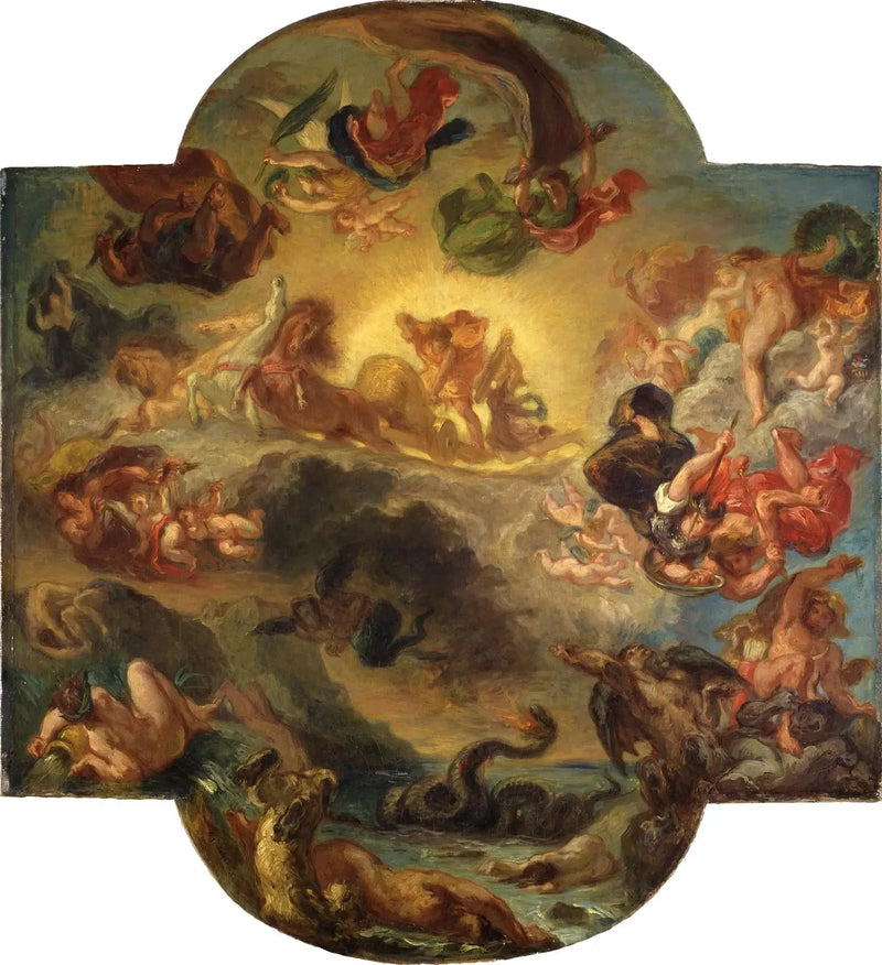 Apollon vainqueur du serpent Python - Eugène Delacroix