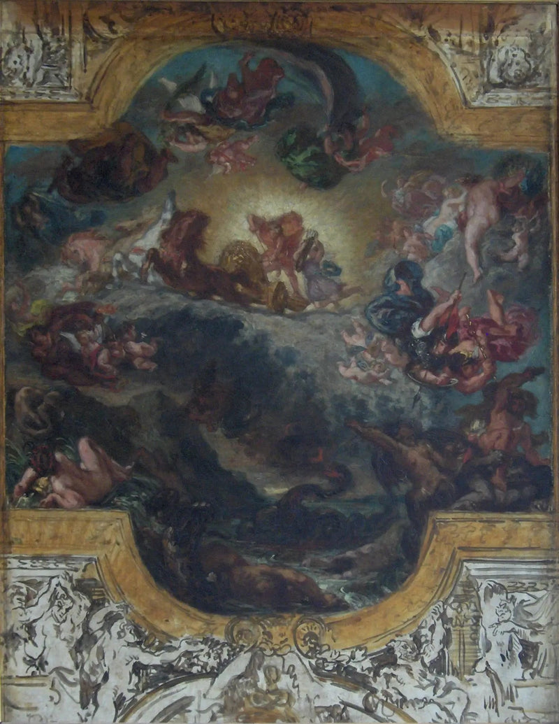 Apollon vainqueur du serpent Python - Eugène Delacroix